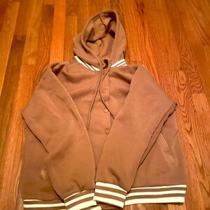 Juniors Aeropostale Button Down Varsity Jacket